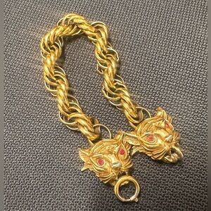 Gold Panther Chain Bracelet